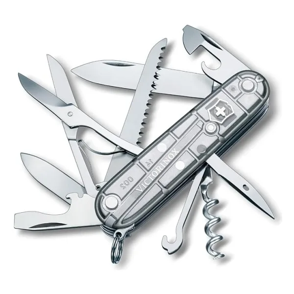 Victorinox Huntsman 1.3713.T7 Şeffaf Gümüş 15 Fonksiyonlu Çok Amaçlı Çakı