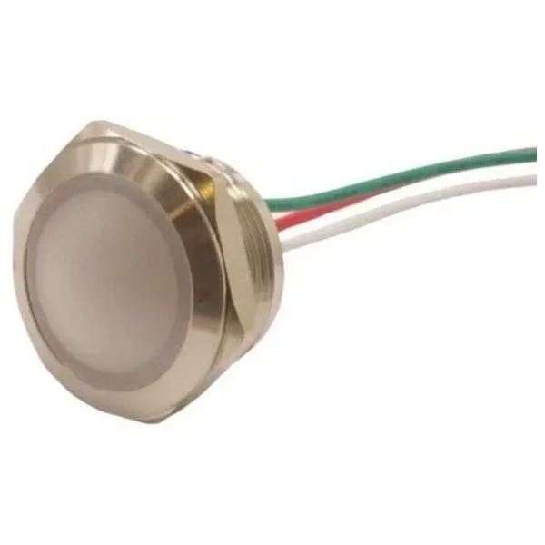 WD19L-P2/RGY+ 19mm 12-24V Kablolu Metal Sinyal Lambası - 3 Renk Anot