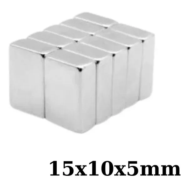 15x10x5mm Neodyum Güçlü Mıknatıs - Neodim Magnet