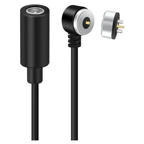 2-Pin 10mm 90C Kablolu Pogo Pin Manyetik Konnektör Takımı - DC Soketli