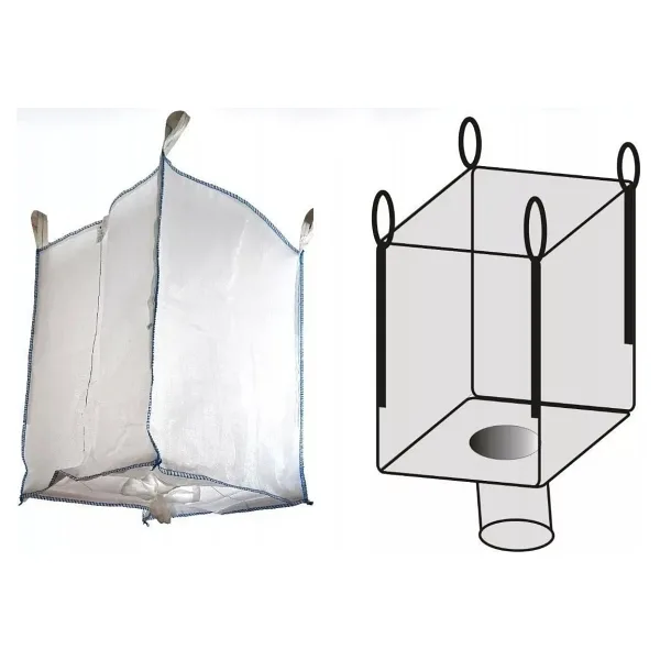 5 Adet Sanayi Tipi Big Bag Büyük Grit Çuval 90x90x120 CM Alt Bacalı Tahliyeli