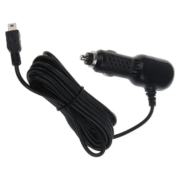 5V 2,4A Çift USB Araç Çakmaklık Şarj Cihazı Mini USB Çıkışlı - 3,5m Kablo