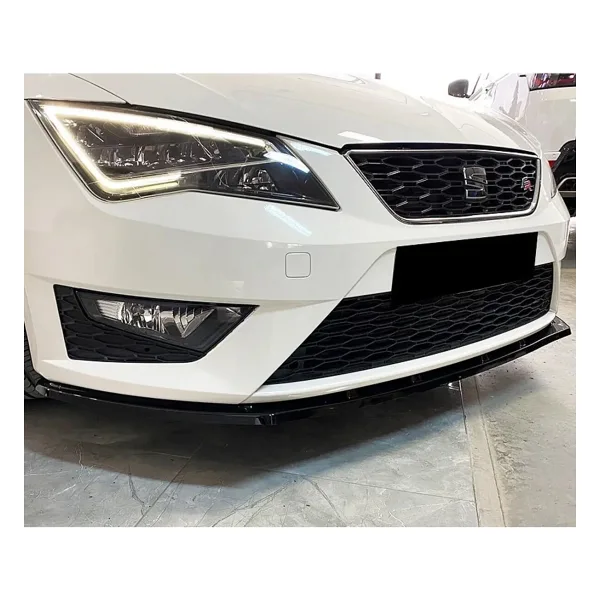 AkmTuning Seat Leon Mk3 FR Ön Lip Parlak Siyah Plastik Ön Ek Karlık 2012 2013 2014 2015 2016