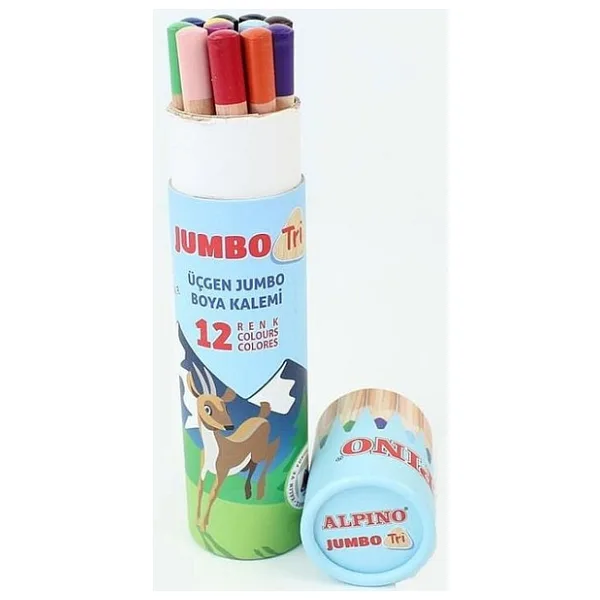 Alpino Jumbo Kuru Boya 12 Renk Tüplü (AL-2233)