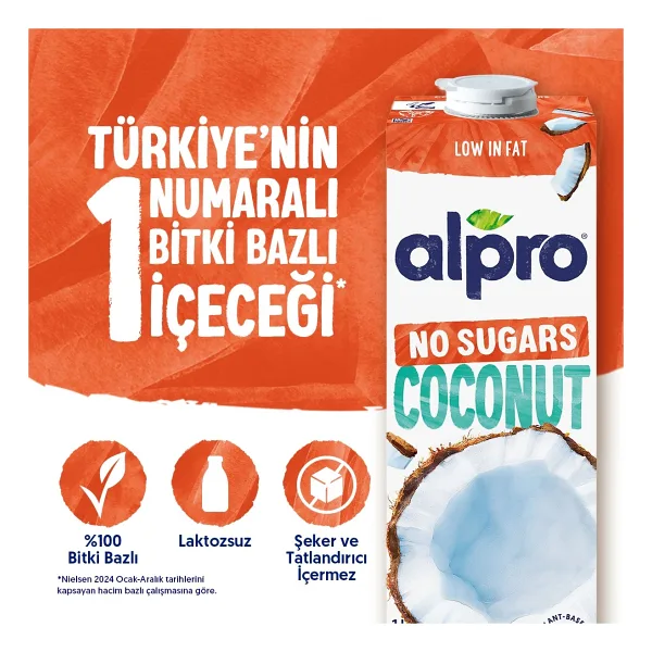 Alpro Şekersiz Hindistan Cevizi Sütü 1 lt