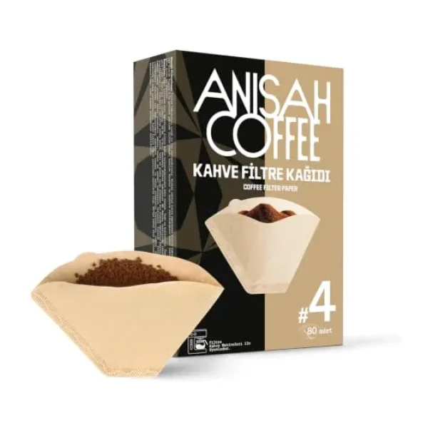 Anisah Coffee 80'li Filtre Kahve Kağıdı Kokusuz Kimyasalsız Doğa Dostu Yırtılmaz