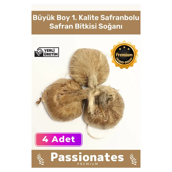 Armoris Deluxe Özel Dikime Hazır Yerli Üretim Büyük Boy 1. Kalite Safranbolu Safran Bitkisi Soğanı - 4 Adet