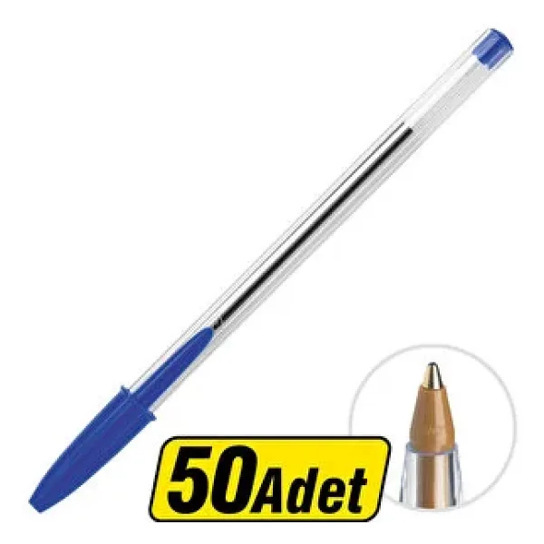 Bic Cristal Medium 50'li Mavi Tükenmez Kalem