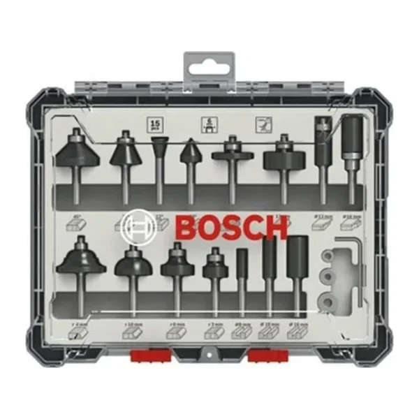 Bosch 2607017471 15 Parça 6 mm Pro Karışık Freze Seti
