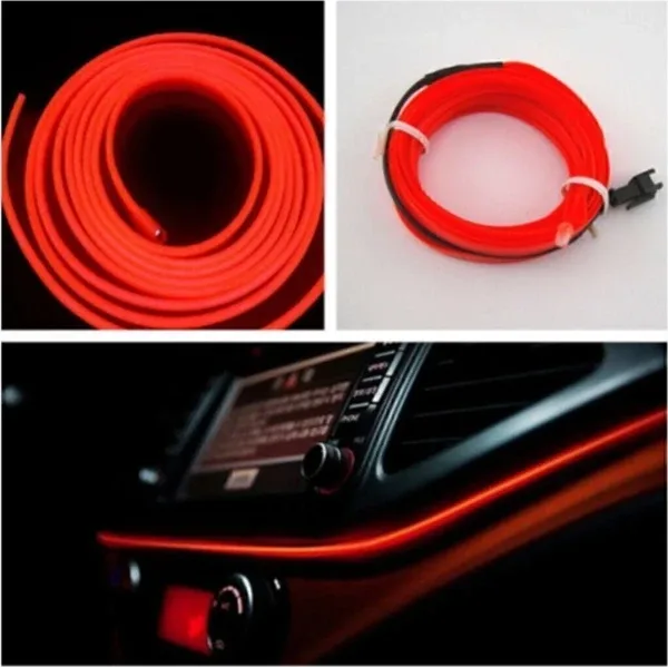 Carub Araç Içi Aydınlatma Ip Neon Led Kırmızı