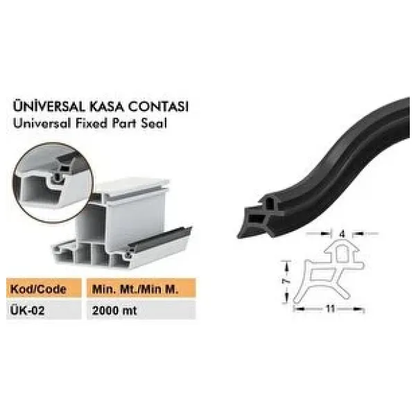 Contacall Pimapen Pvc Kapı Pencere Değiştirme Fitili Contası 5 Metre Siyah
