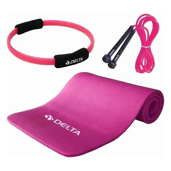 Delta 15 mm Pilates Minderi 35 cm Pilates Çemberi Atlama İpi Seti