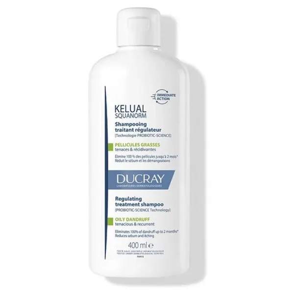 Ducray Kelual Squanorm Yağlı Saçlar İçin Dengeleyici Etkili Şampuan 400 ml