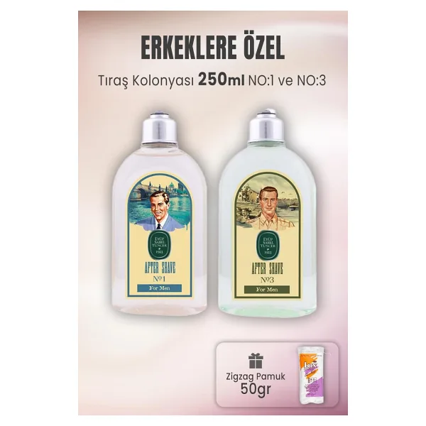 Eyüp Sabri Tuncer Tıraş Kolonyası No 1, No 3 Ve Zigzag Pamuk 50 Gr