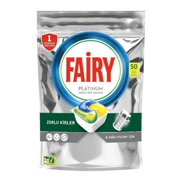 Fairy Platinum Bulaşık Makinesi Tableti 50'li