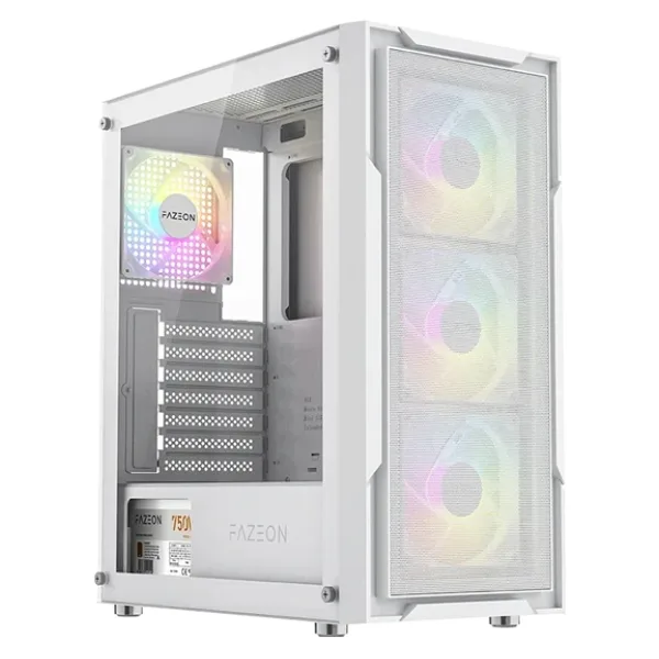 Fazeon F11 F11A750BWM RGB Fanlı Beyaz 750 W ATX Oyuncu Kasası