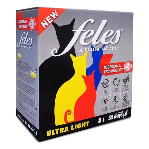 Feles Ultra Light 8 lt Topaklanan Kedi Kumu