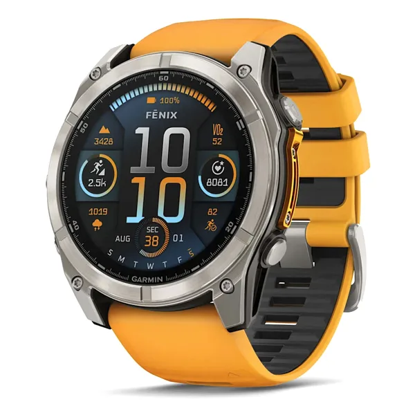 Garmin Fenix 8 51mm Amoled Titanyum Turuncu Akıllı Saat
