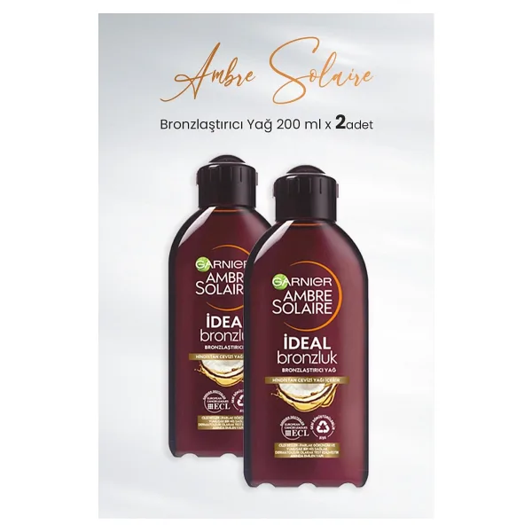 Garnier Ambre Solaire İdeal Bronzluk 2 Adet 200 ml Bronzlaştırıcı Yağ