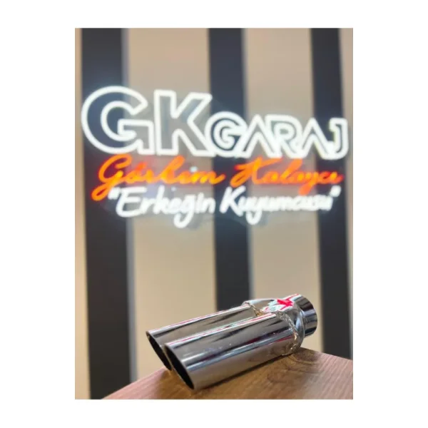GK GARAJ ÇİFTLİ KROM PASLANMAZ EGZOZ UCU
