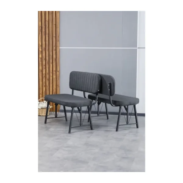 Hayat Serisi Mutfak, Yemek, Bahçe, Kafe, Modern Bench, Puf, 1 Adet - Antrasit