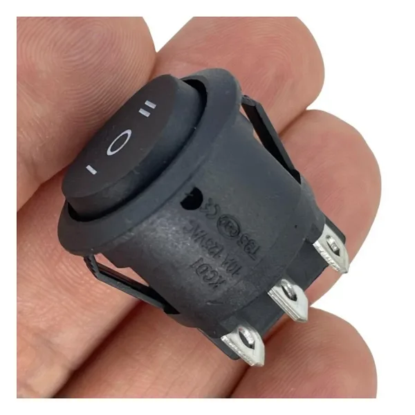 IC-134-6 Yuvarlak Tekne Tipi Anahtar ON-OFF-ON 6P