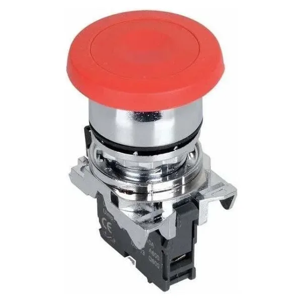 ISM-BC42 Mantar Kafalı Yaylı Metal Buton - Kırmızı