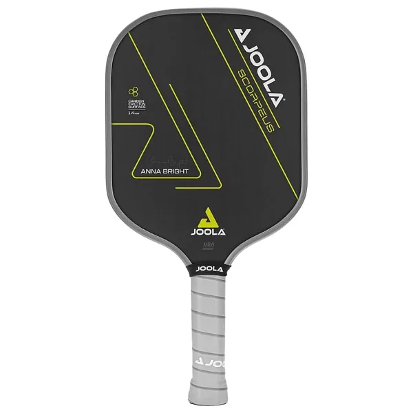 JOOLA Anna Bright Scorpeus Pickleball Paddle w/Artırılmış Güç ve Hissetme için Ücretli Yüzey Teknolojisi - Daha Büyük Tatlı Nokta ile Tamamen Kaplanmış Karbon Fiber Turşu Küreği - USAPA Onaylı. 14 mm