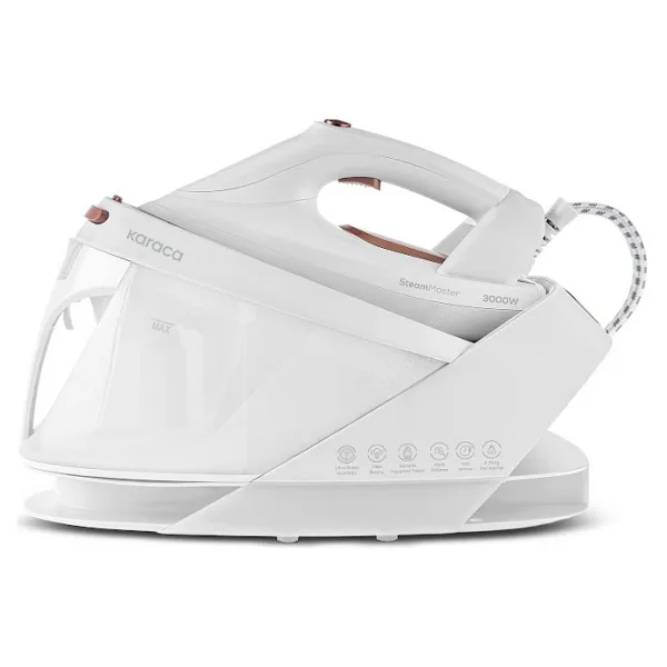 Karaca Vantuz Steammaster 3000 W White Rose Buhar Kazanlı Ütü