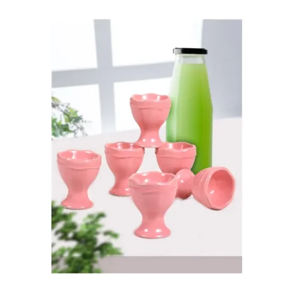 Keramika 6 Parça 7 Cm Pembe Juliet Yumurtalik
