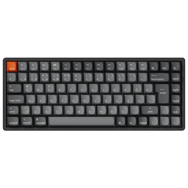 Keychron K2 Max QMK RGB TKL Super Red Switch Kablolu/Kablosuz Mekanik Oyuncu Klavyesi
