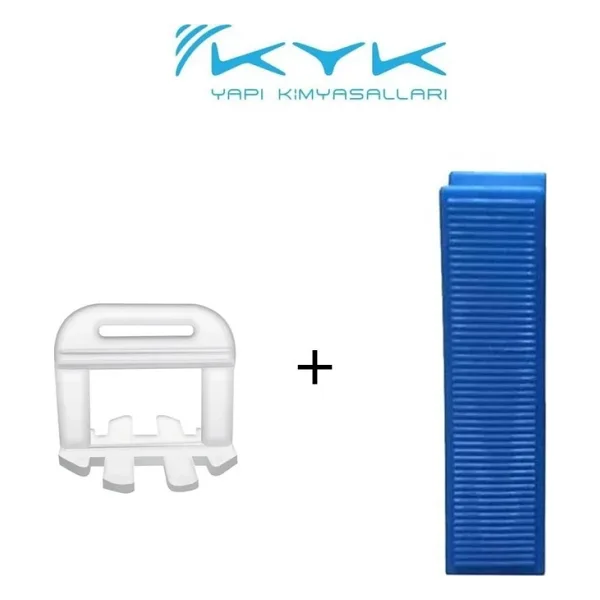 Kyk Kyk Seramik Tesviye Sistemi Seviye Tespit Kama (100) + Klips 2Mm (200)