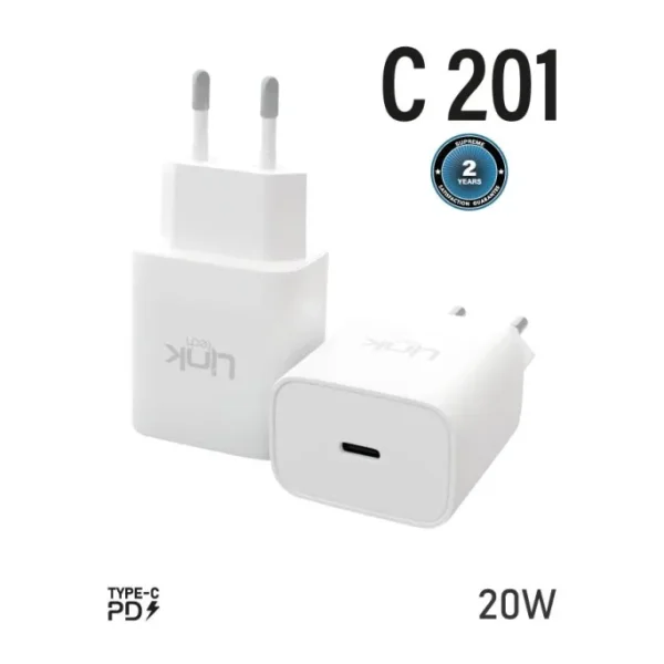 Linktech Lsc-C201 Safe USB-C 20w Şarj Başlığı
