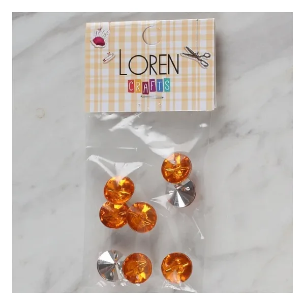 Loren Crafts Turuncu 8 Li Düğme - 205