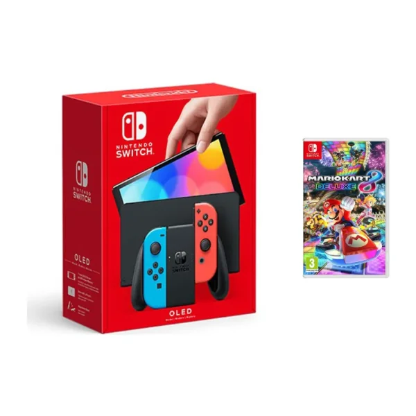 Nintendo Switch OLED Yeni Nesil Konsol 64GB + Mario Kart 8 Deluxe Oyunlu Bundle