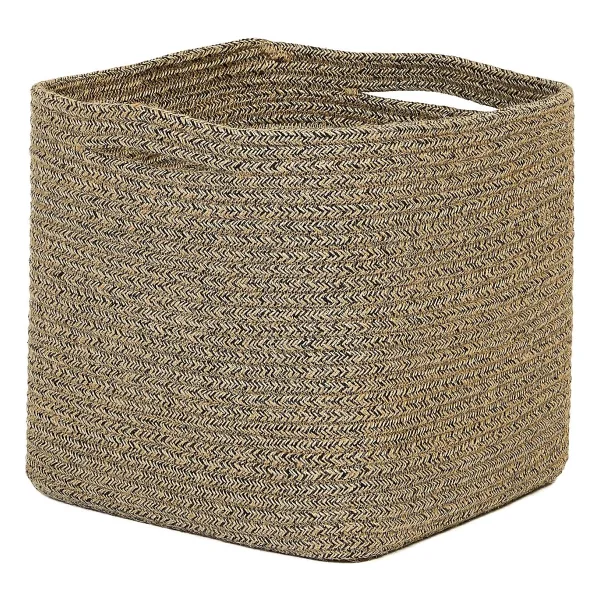 Ocean Home Textile Siyah Kırçıllı Jüt Halat Sepet 30 X 30 X 30 Cm