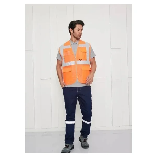 Orange Safety Mühendis Tipi Fileli İkaz Yeleği