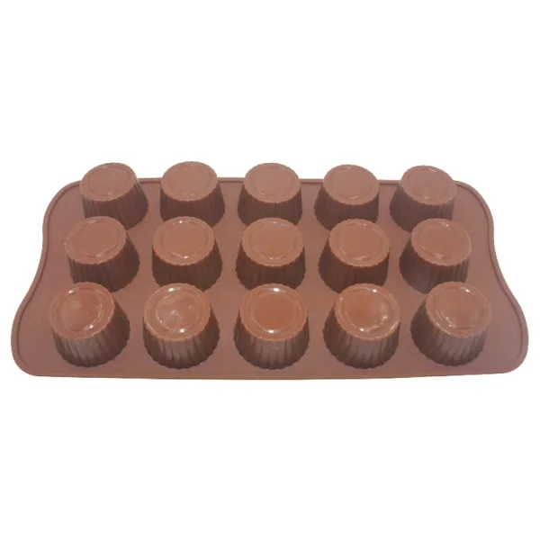PASTRY PLANET Silikon Çikolata Kalıbı Jelibon / Tırtıklı Yuvarlak Desenli
