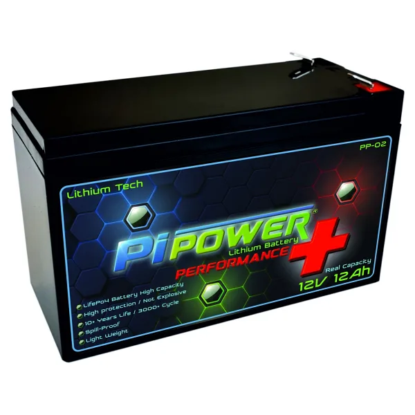 Pi Power Lithium 12V12AH Lityum Lifepo4 Akü (Ups, Alarm Sistemleri Vs. ile Uyumlu)