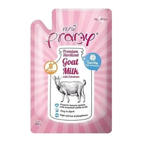 Pramy Kolostrum ve Taurinli 60 gr Yavru Kediler için Sterilize Keçi Sütü
