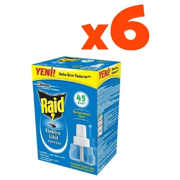 Raid Elektro Likit Yedek 35 ml 6'lı Set