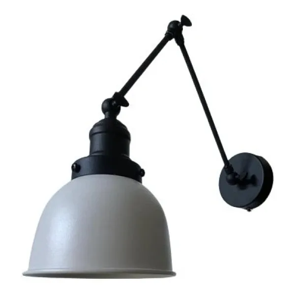 Rsylight Retro Metal Dekoratif Akrobatik Rustik Beyaz Mafsallı Duvar Aplik