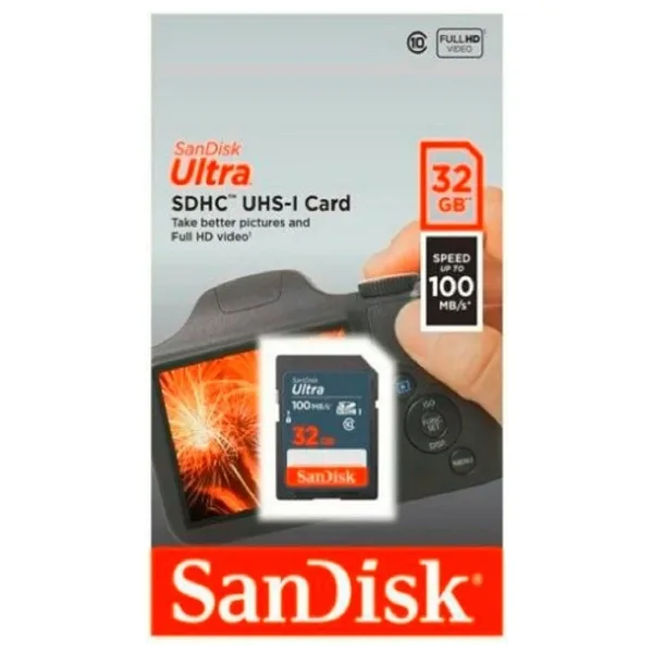 Sandisk Ultra 32GB SDHC 100MB/s Hafıza Kartı