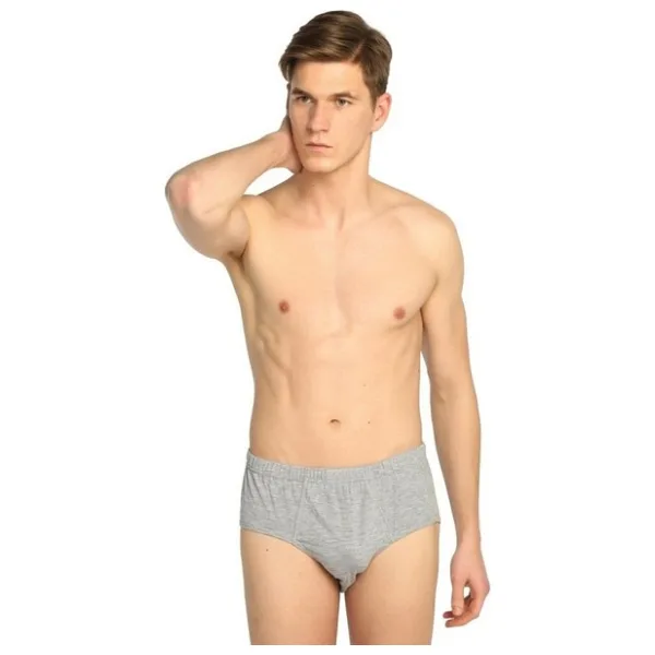 Seher Yıldızı Seher Yıldızı 3 Adet Gri Renk Slip Külot Gri 2XL