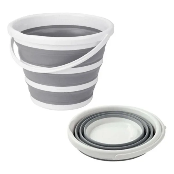 Sepetkitchen Gri Katlanabilir Kova