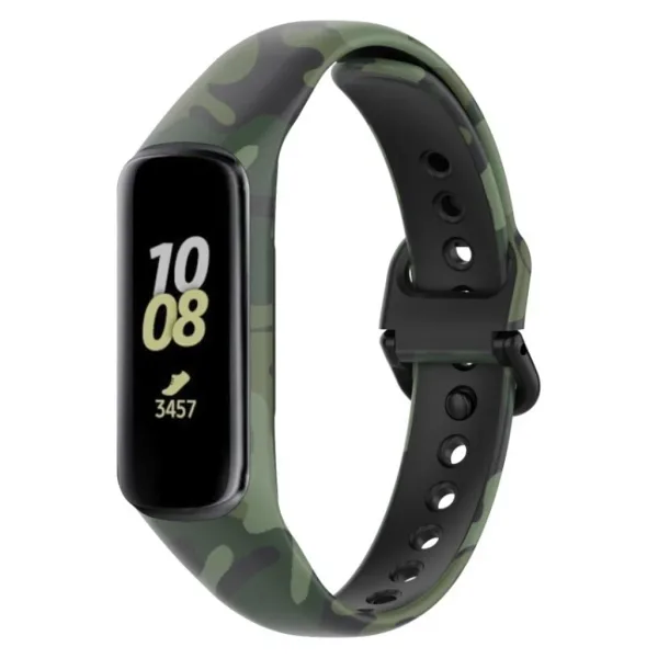 Techmaster Samsung Galaxy Fit 2 R220 Uyumlu Kamuflaj Desenli Kordon Kayış