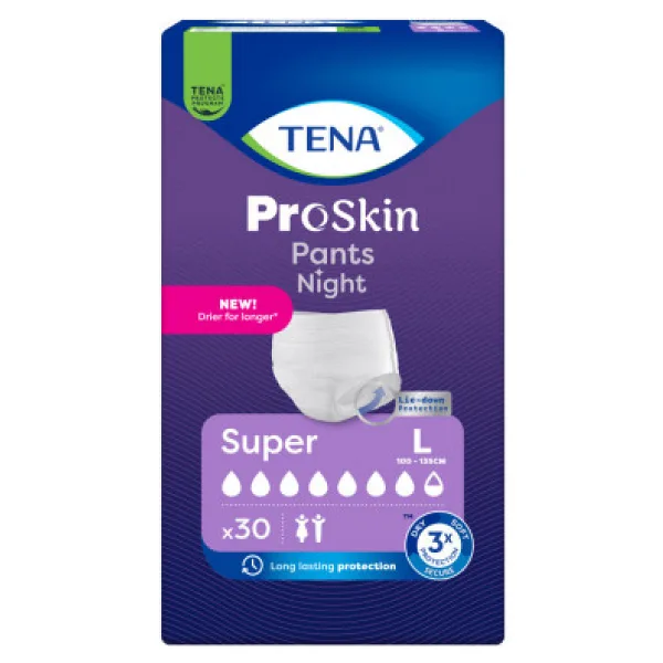 Tena Emici Külot Süper Night 7.5 Damla Büyük Boy L 30'lu Hasta Bezi