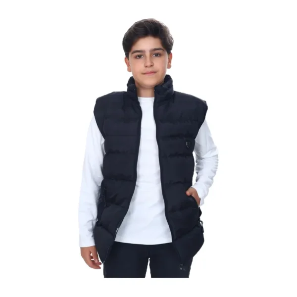 Toontoy Erkek Çocuk Göğsü Armalı Şişme Yelek Siyah 5-6 YAŞ