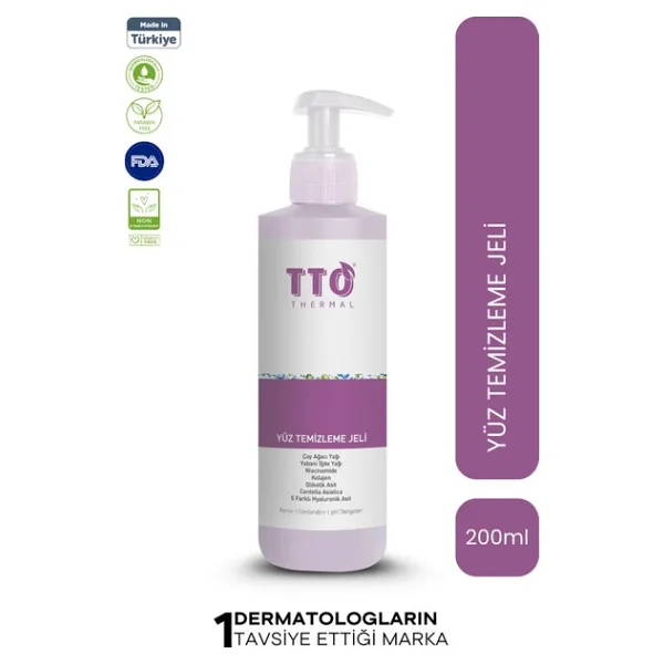 TTO Yüz Temizleme Jeli 200 ml - Normal, Akneli ve Rozalı Ciltler İçin Arındırıcı Bakım