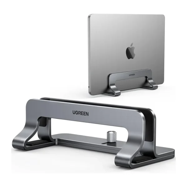 Ugreen Dikey Bilgisayar Standı, Çift Yuvalı Ayarlanabilir Alüminyum Laptop Standı, MacBook Air/Pro, Windows Dizüstü Bilgisayarlar, 13-17 İnç Laptoplar İle Uyumlu Masaüstü Tutucu - 20471